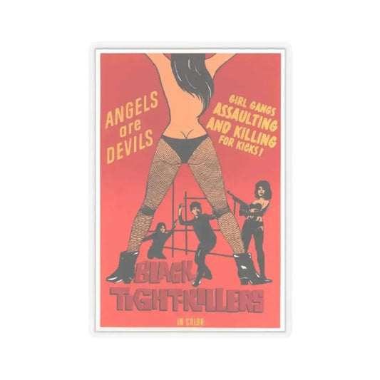 BLACK TIGHT-KILLERS 1966 Movie Poster - STICKER Vinyl Kiss-Cut Decal 2 Inch Transparent - The Sticker Space