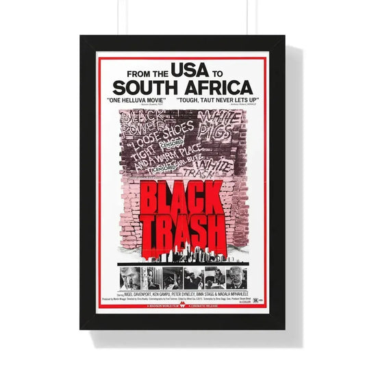 BLACK TRASH (SOUL PATROL) 1976 - Framed Movie Poster 16″ x 24″ Black - The Sticker Space