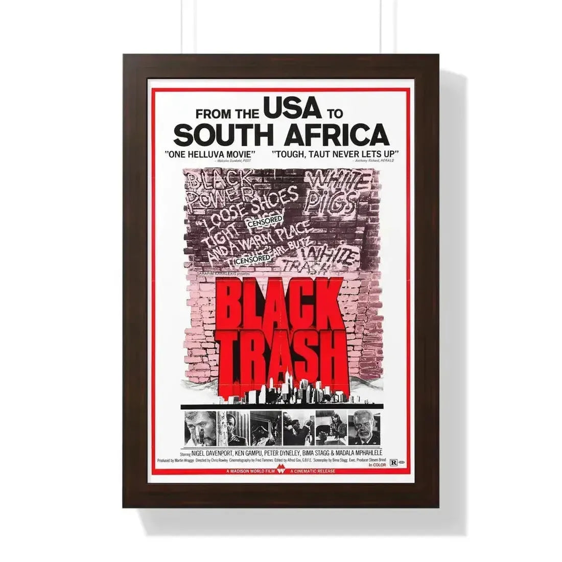 BLACK TRASH (SOUL PATROL) 1976 - Framed Movie Poster 16″ x 24″ Walnut - The Sticker Space