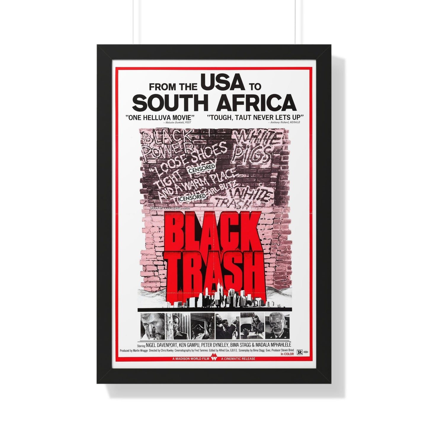 BLACK TRASH (SOUL PATROL) 1976 - Framed Movie Poster-20" x 30"-The Sticker Space