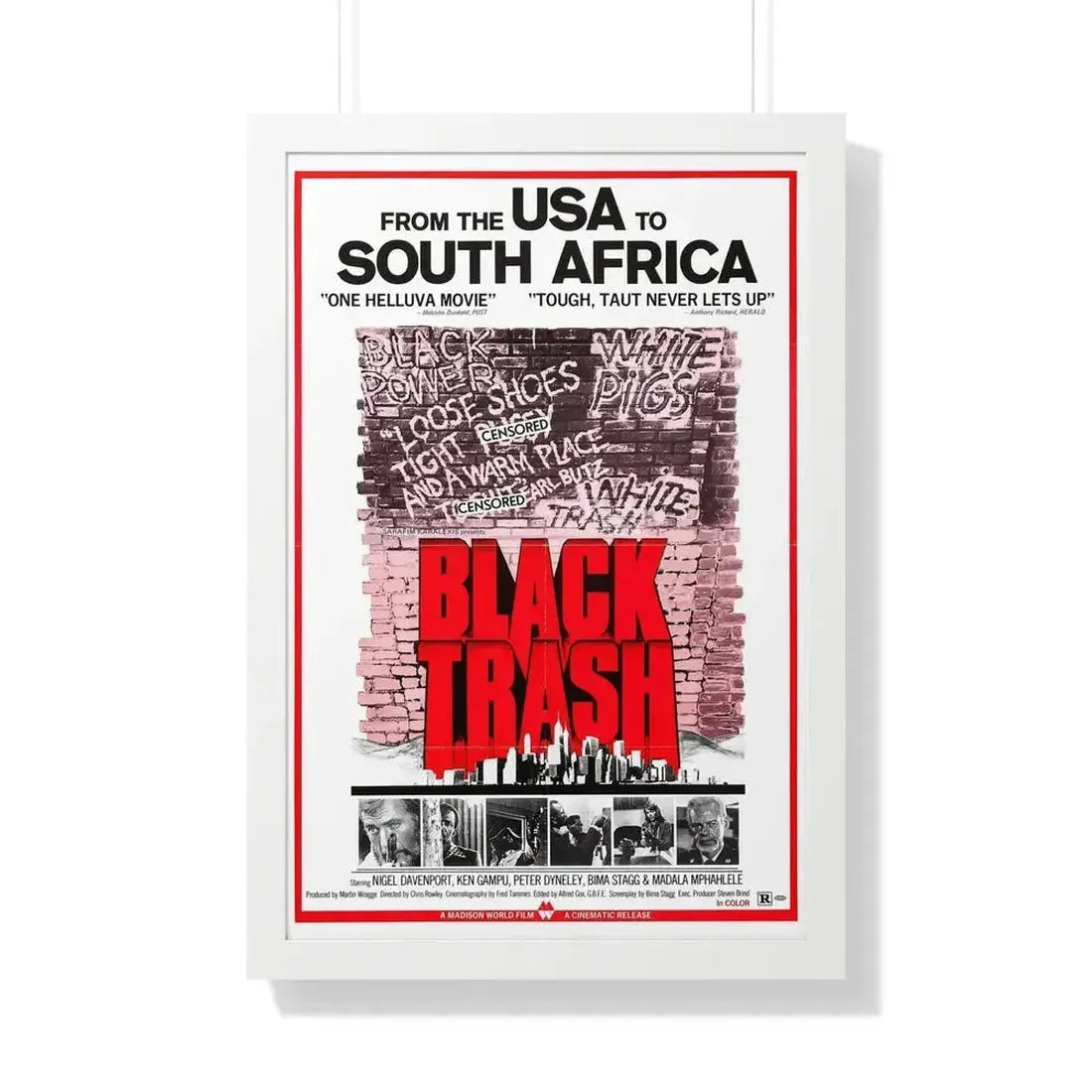 BLACK TRASH (SOUL PATROL) 1976 - Framed Movie Poster - The Sticker Space