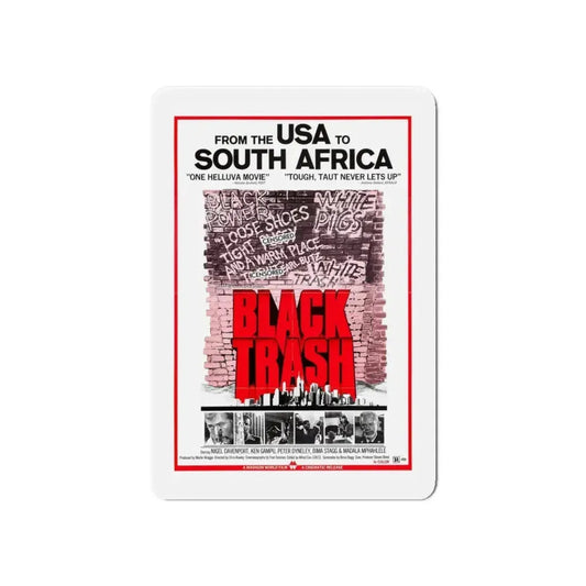 BLACK TRASH (SOUL PATROL) 1976 Movie Poster - Refrigerator Magnet 6 Inch - The Sticker Space