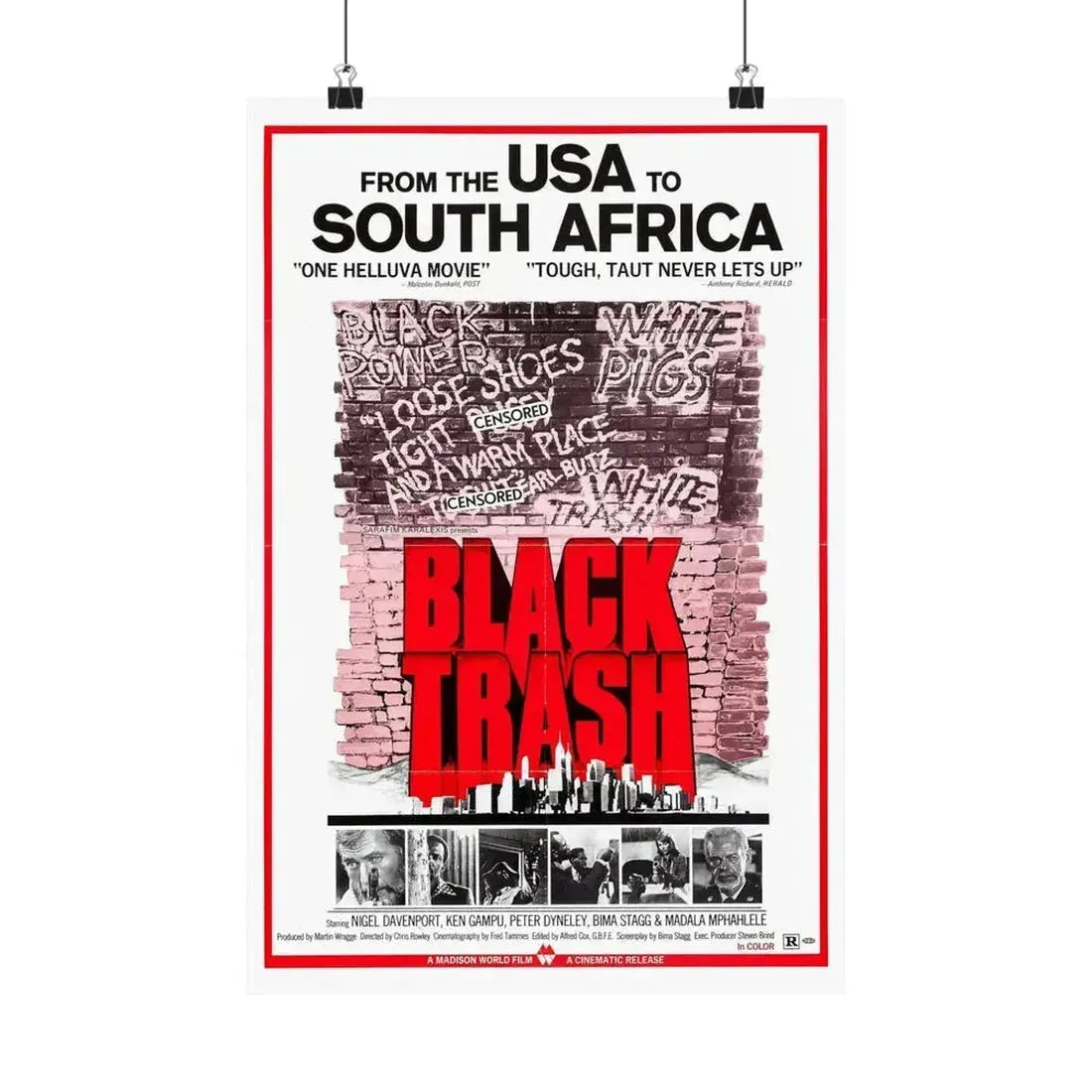 BLACK TRASH (SOUL PATROL) 1976 - Paper Movie Poster 12″ x 18″ Matte - The Sticker Space