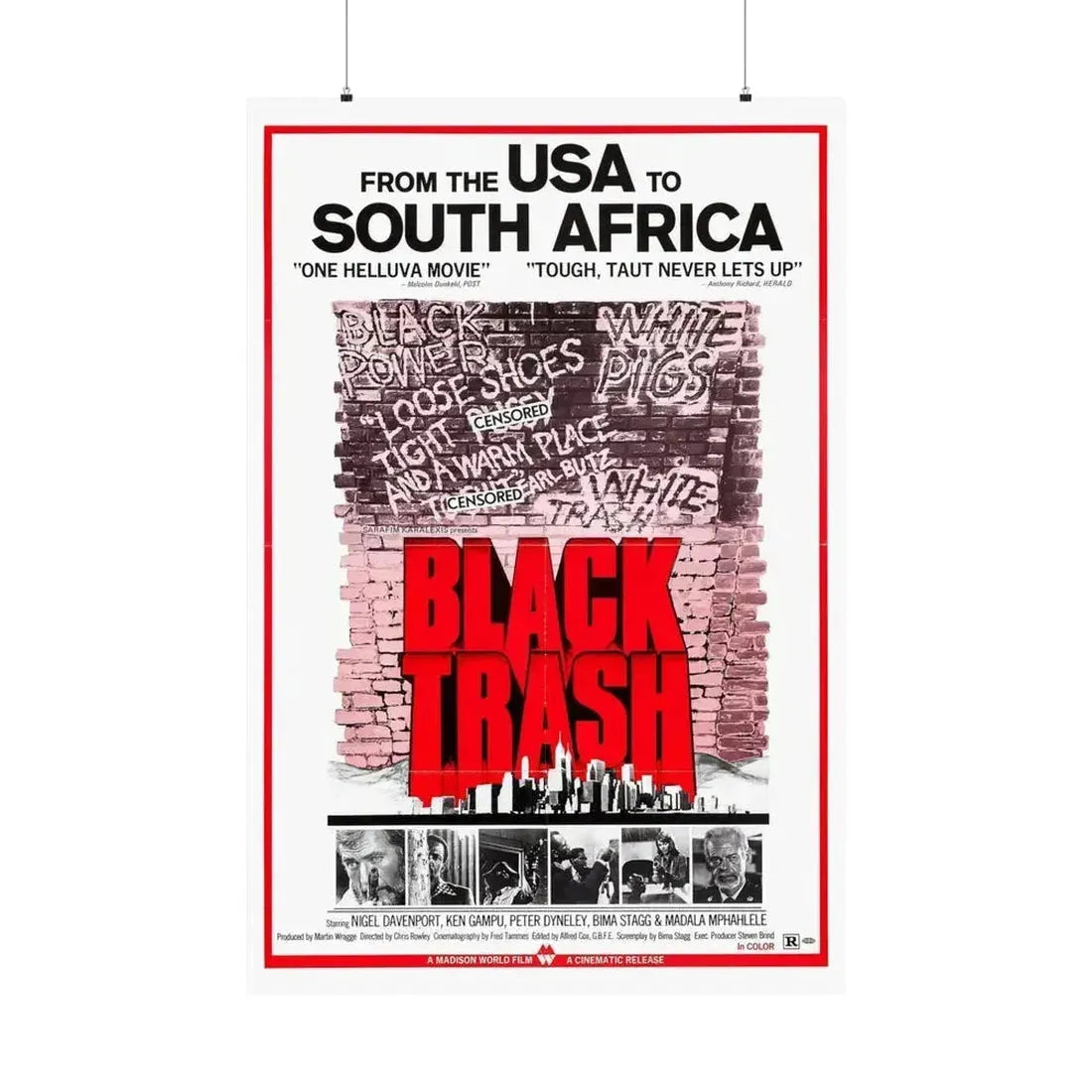 BLACK TRASH (SOUL PATROL) 1976 - Paper Movie Poster 36" x 54" Matte - The Sticker Space