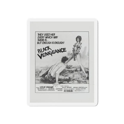 BLACK VENGEANCE (POOR PRETTY EDDIE) 1975 Movie Poster - Refrigerator Magnet 5 Inch - The Sticker Space