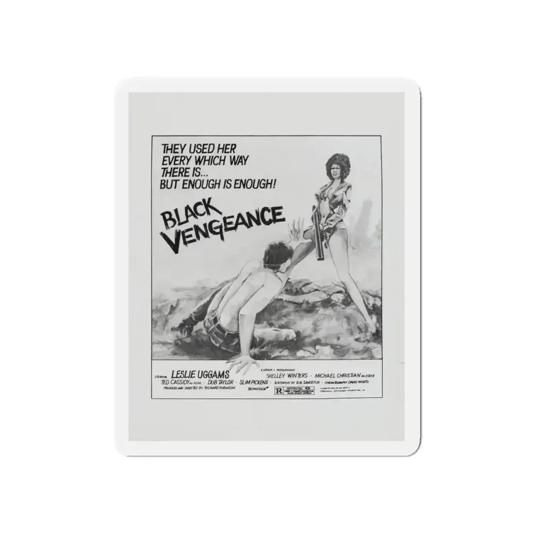 BLACK VENGEANCE (POOR PRETTY EDDIE) 1975 Movie Poster - Refrigerator Magnet - The Sticker Space