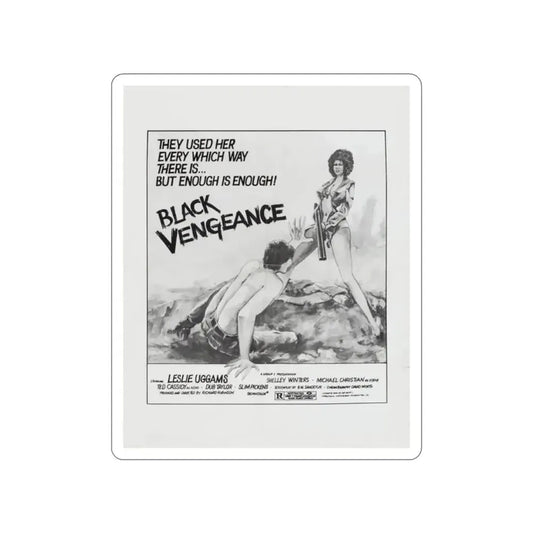 BLACK VENGEANCE (POOR PRETTY EDDIE) 1975 Movie Poster STICKER Vinyl Die-Cut Decal 2 Inch - The Sticker Space