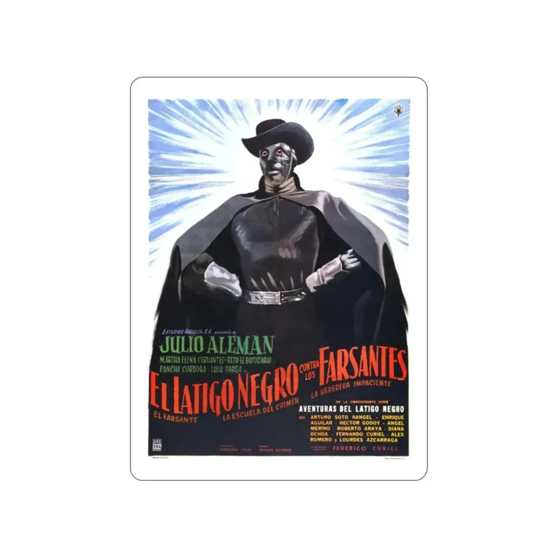 BLACK WHIP AGAINST THE IMPOSTERS 1962 Movie Poster STICKER Vinyl Die-Cut Decal - The Sticker Space