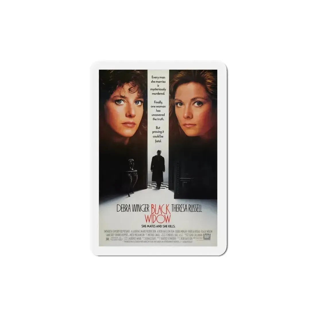 Black Widow 1987 Movie Poster Refrigerator Magnet 3 Inch - The Sticker Space