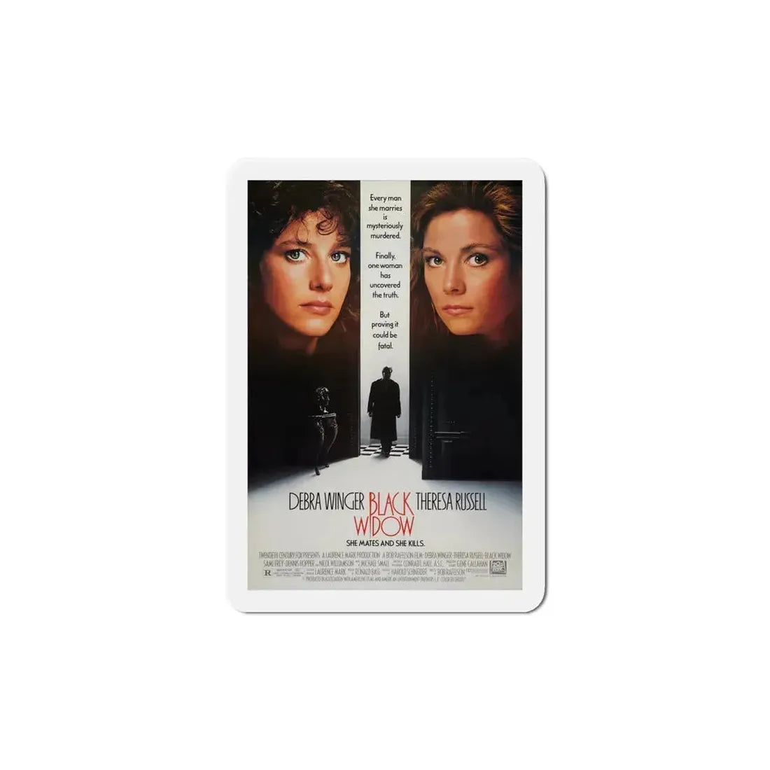 Black Widow 1987 Movie Poster Refrigerator Magnet 6 Inch - The Sticker Space