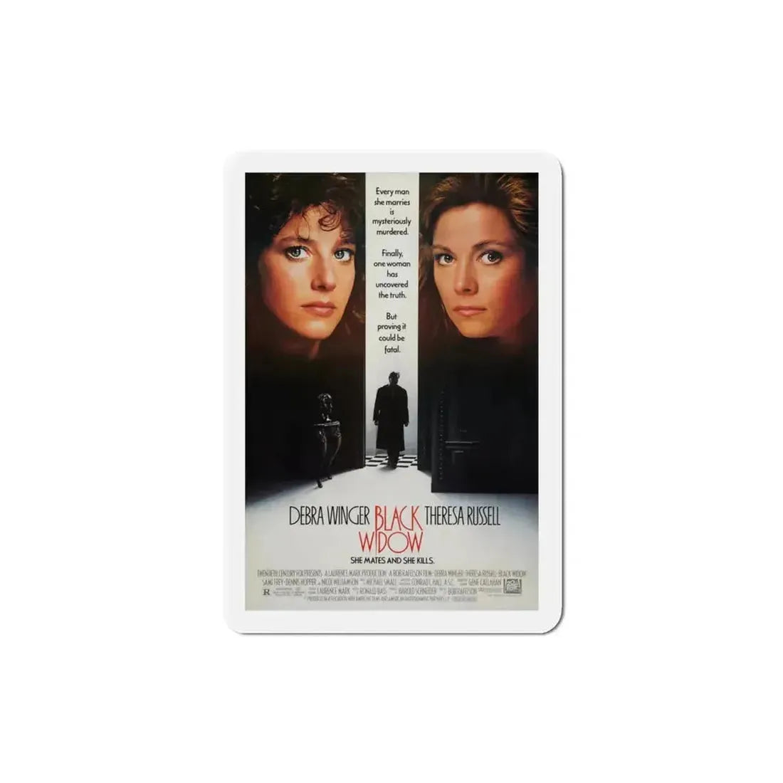 Black Widow 1987 Movie Poster Refrigerator Magnet - The Sticker Space