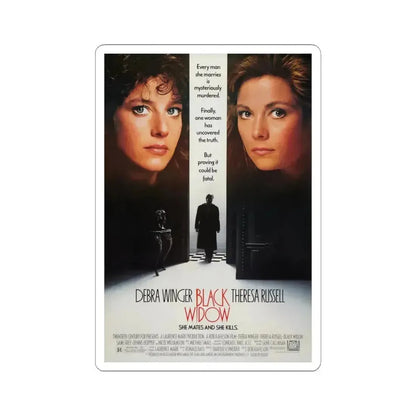 Black Widow 1987 Movie Poster - STICKER Vinyl Kiss-Cut Decal 6 Inch White - The Sticker Space