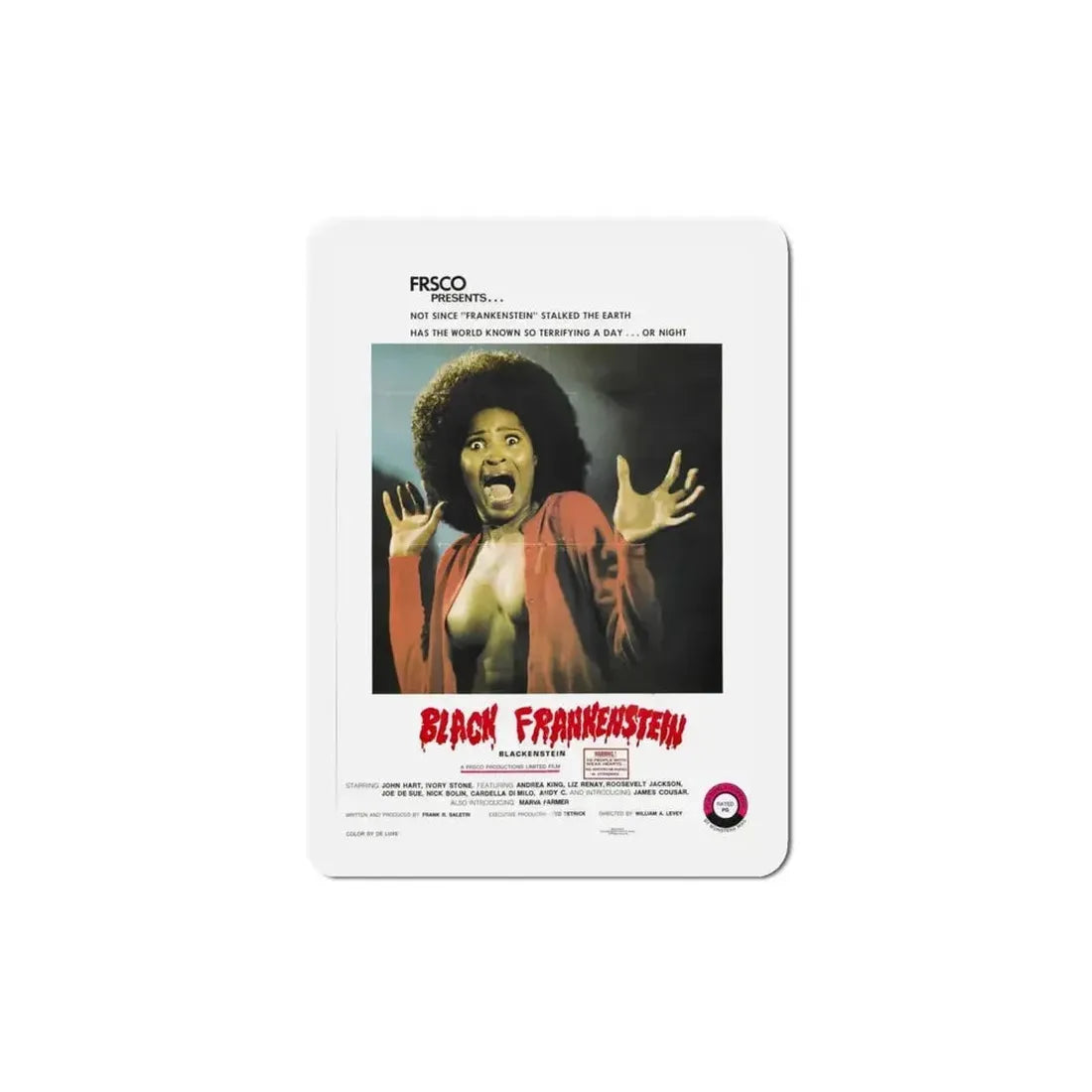 Blackenstein 1973 Movie Poster Refrigerator Magnet - The Sticker Space