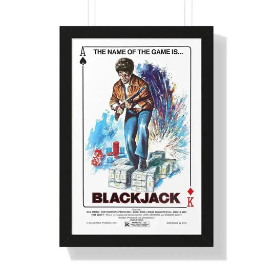BLACKJACK 1978 - Framed Movie Poster 16″ x 24″ Black - The Sticker Space