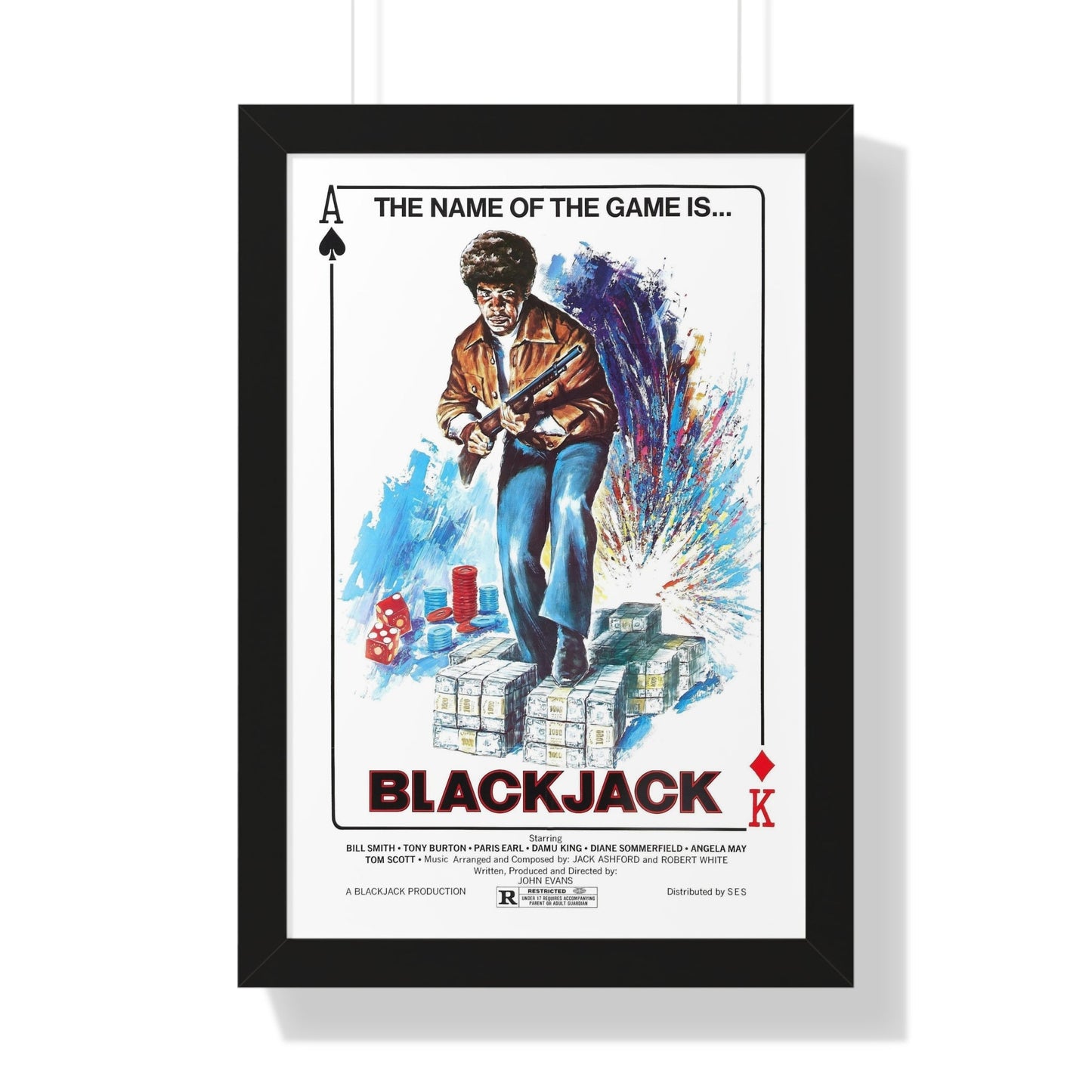 BLACKJACK 1978 - Framed Movie Poster-16″ x 24″-The Sticker Space