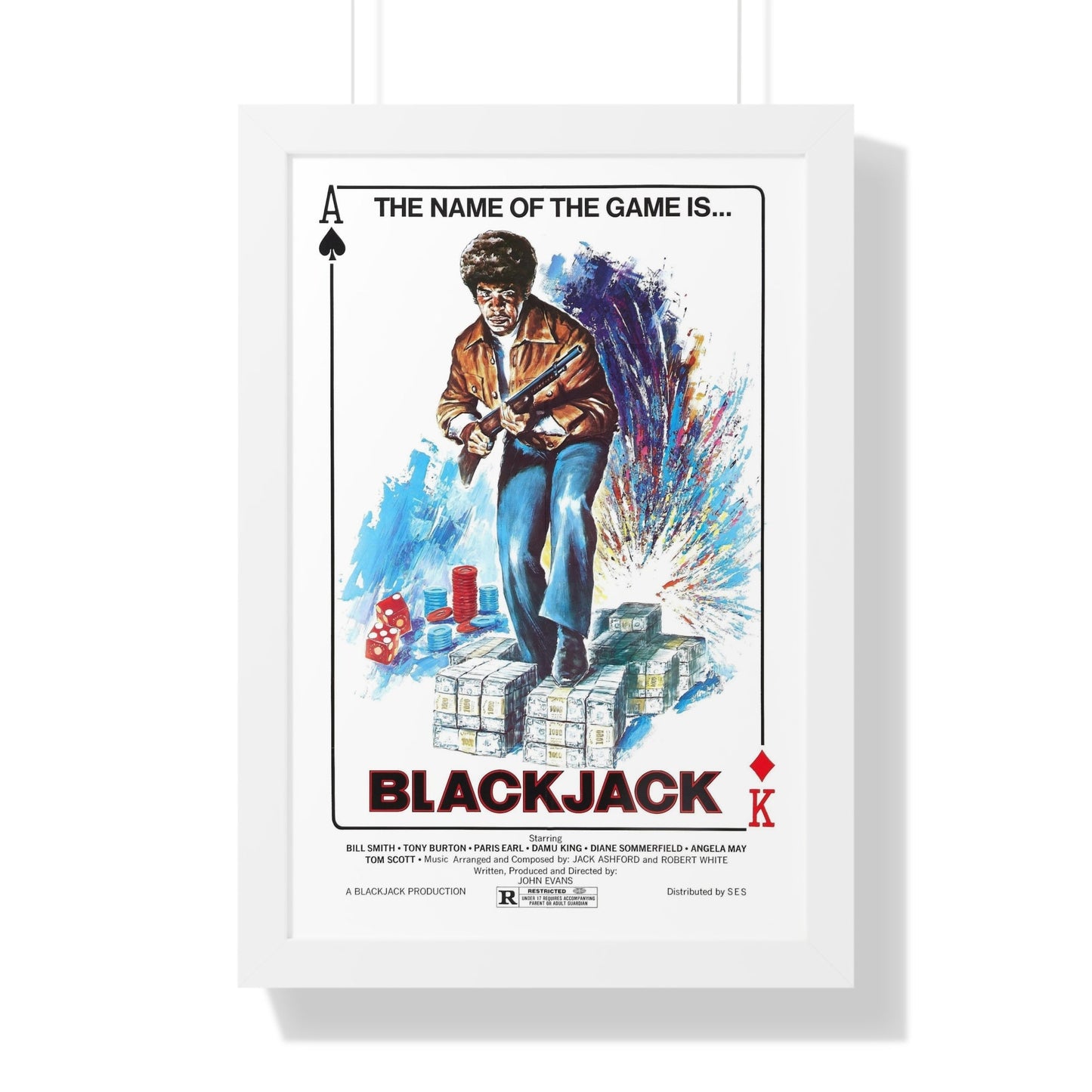 BLACKJACK 1978 - Framed Movie Poster-16″ x 24″-The Sticker Space