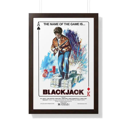 BLACKJACK 1978 - Framed Movie Poster 20" x 30" Walnut - The Sticker Space