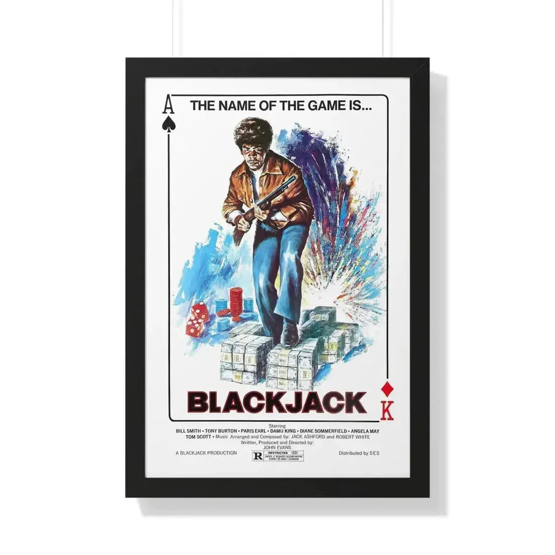 BLACKJACK 1978 - Framed Movie Poster - The Sticker Space