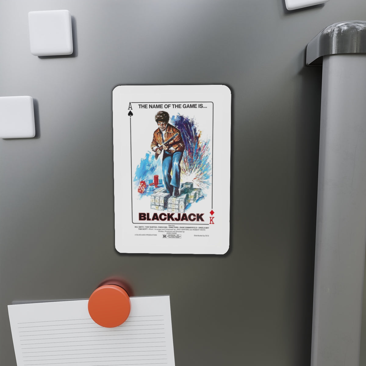 BLACKJACK 1978 Movie Poster - Die-Cut Magnet-The Sticker Space