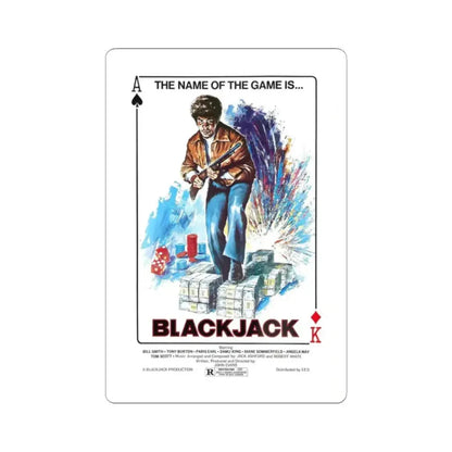 BLACKJACK 1978 Movie Poster - STICKER Vinyl Kiss-Cut Decal 2 Inch White - The Sticker Space