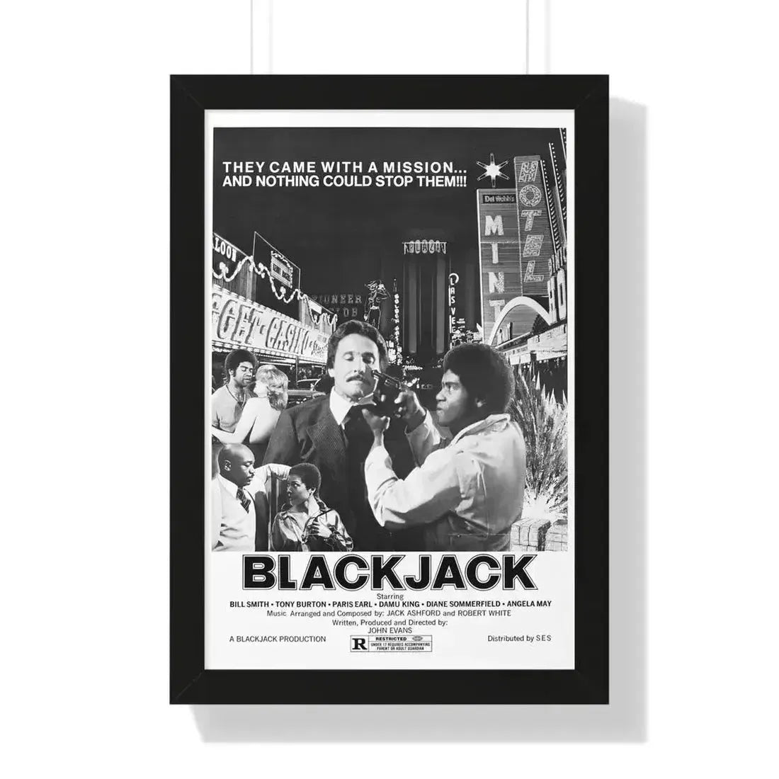 BLACKJACK (2) 1978 - Framed Movie Poster 16″ x 24″ Black - The Sticker Space