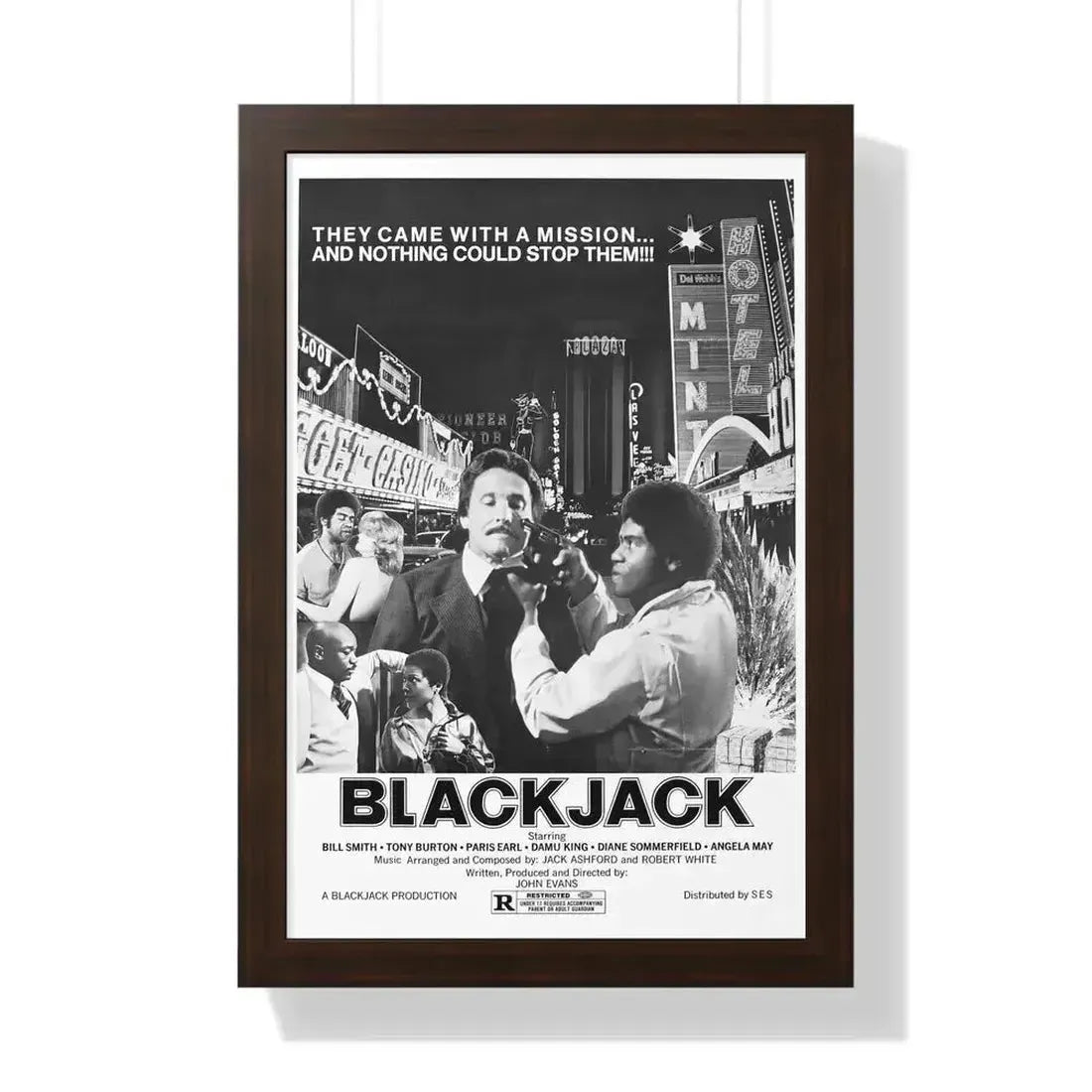BLACKJACK (2) 1978 - Framed Movie Poster 16″ x 24″ Walnut - The Sticker Space