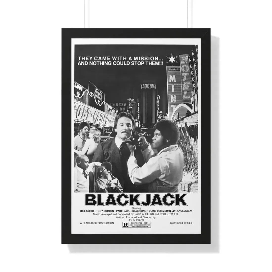 BLACKJACK (2) 1978 - Framed Movie Poster 20" x 30" Black - The Sticker Space
