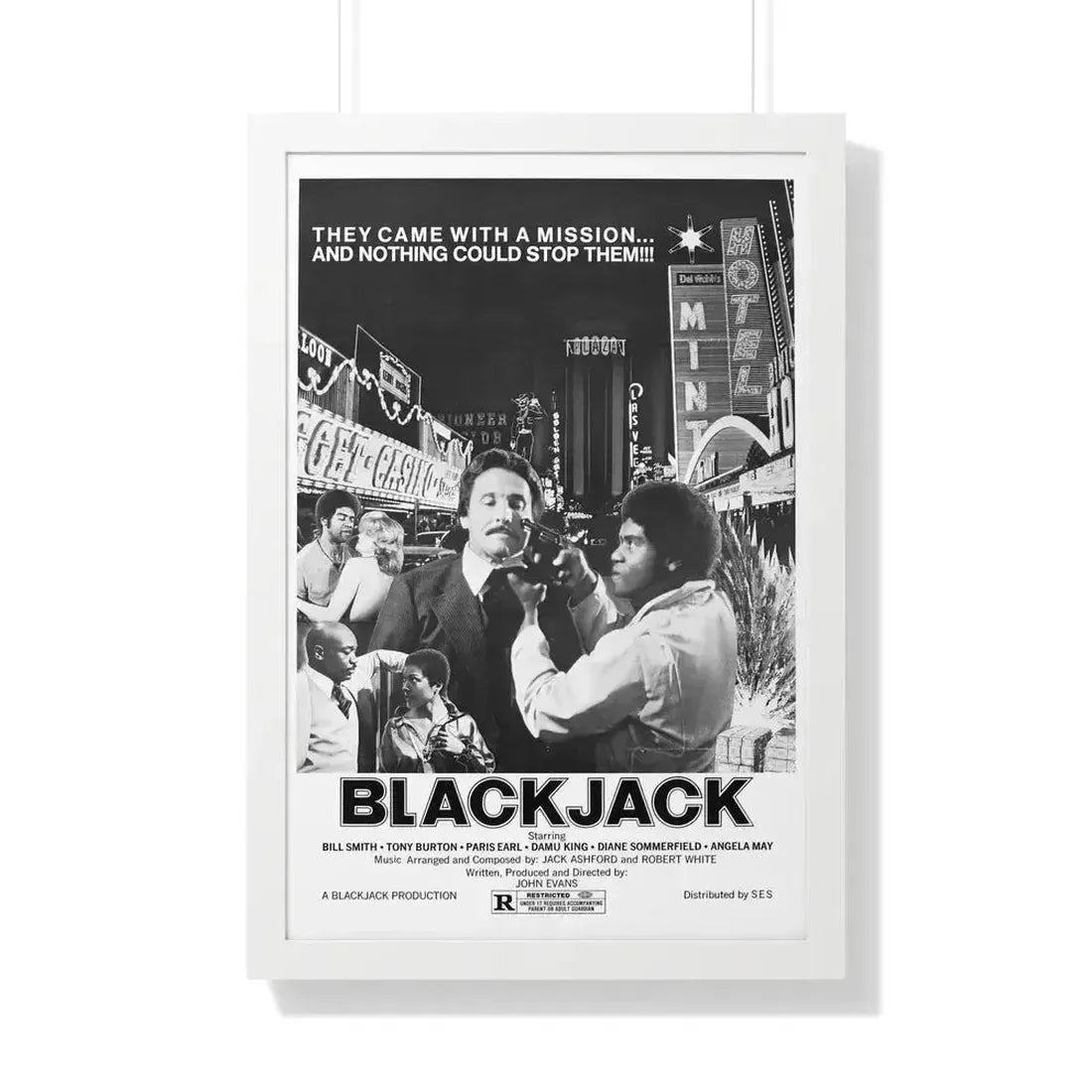 BLACKJACK (2) 1978 - Framed Movie Poster 20" x 30" White - The Sticker Space