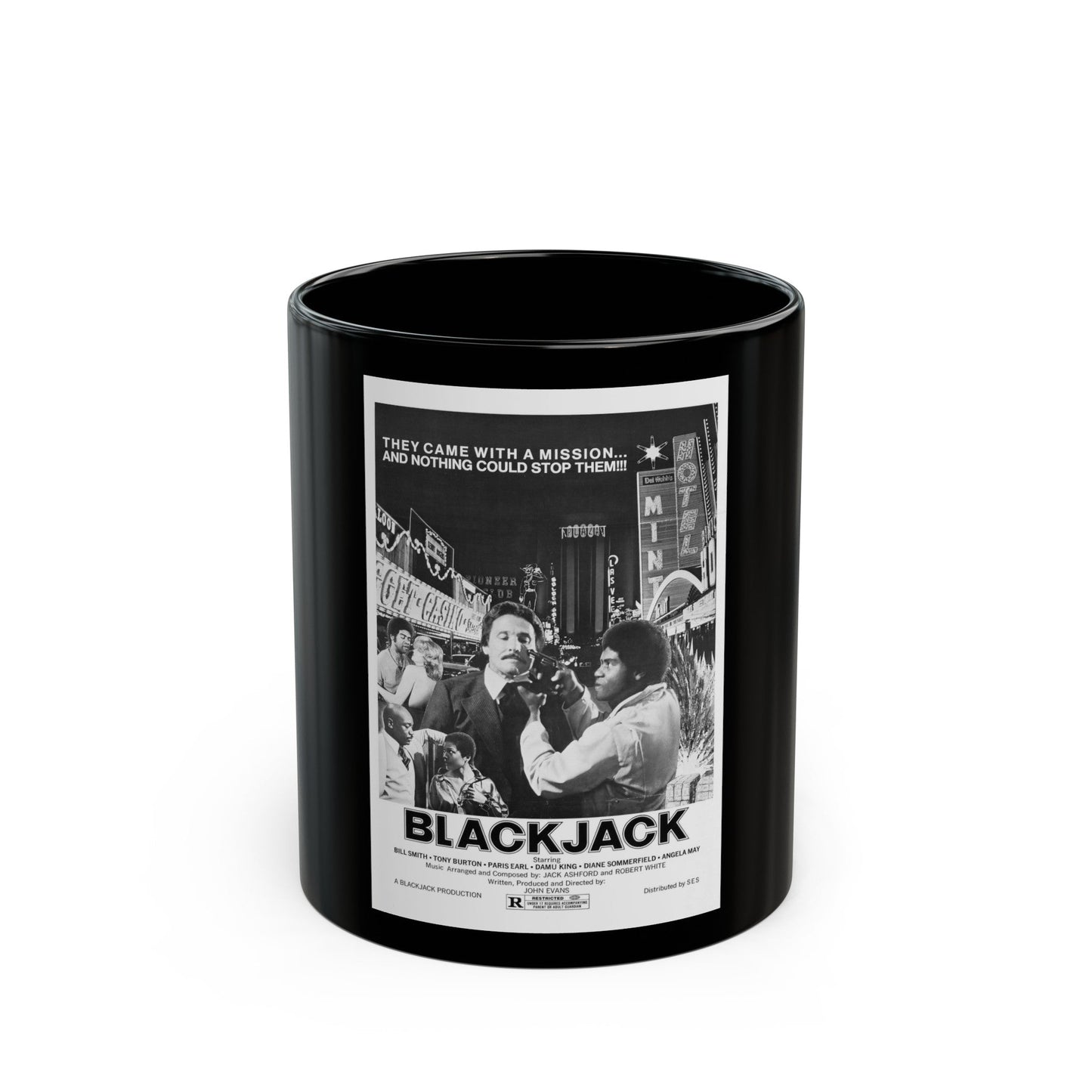 BLACKJACK (2) 1978 Movie Poster - Black Coffee Mug-11oz-The Sticker Space