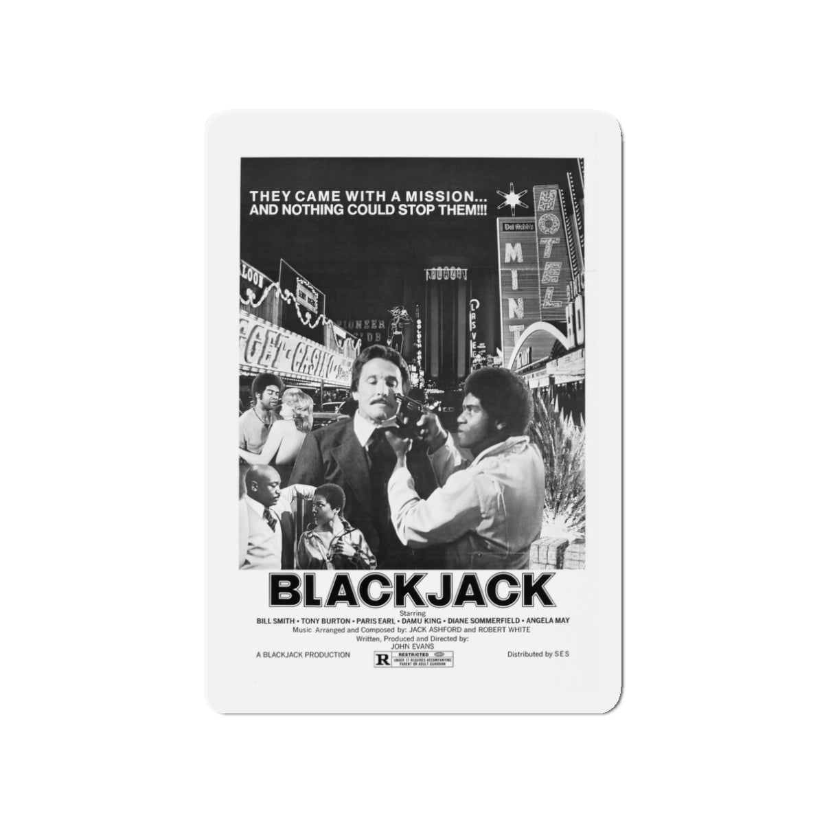 BLACKJACK (2) 1978 Movie Poster - Die-Cut Magnet-3" x 3"-The Sticker Space