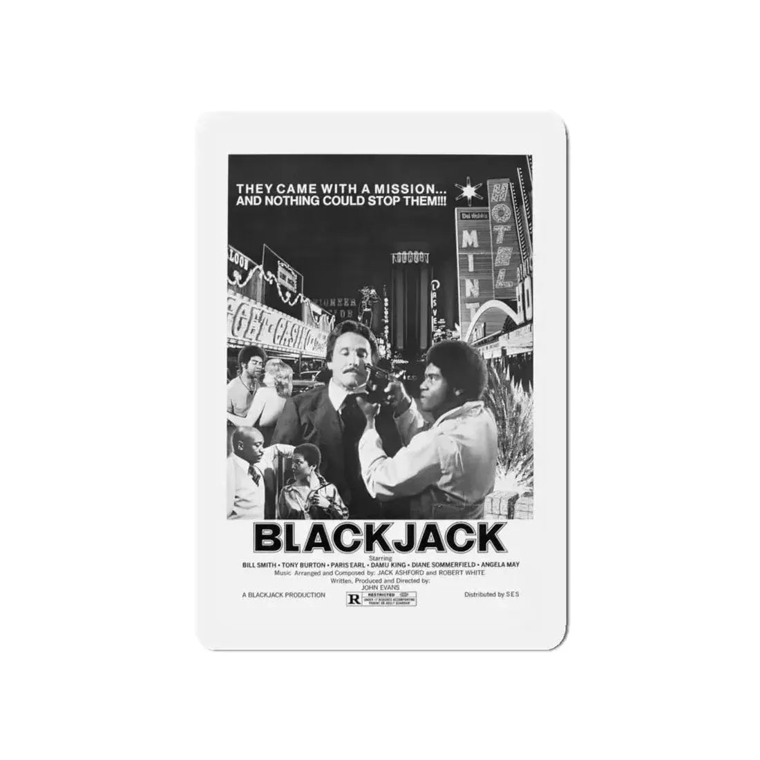 BLACKJACK (2) 1978 Movie Poster - Refrigerator Magnet 5 Inch - The Sticker Space