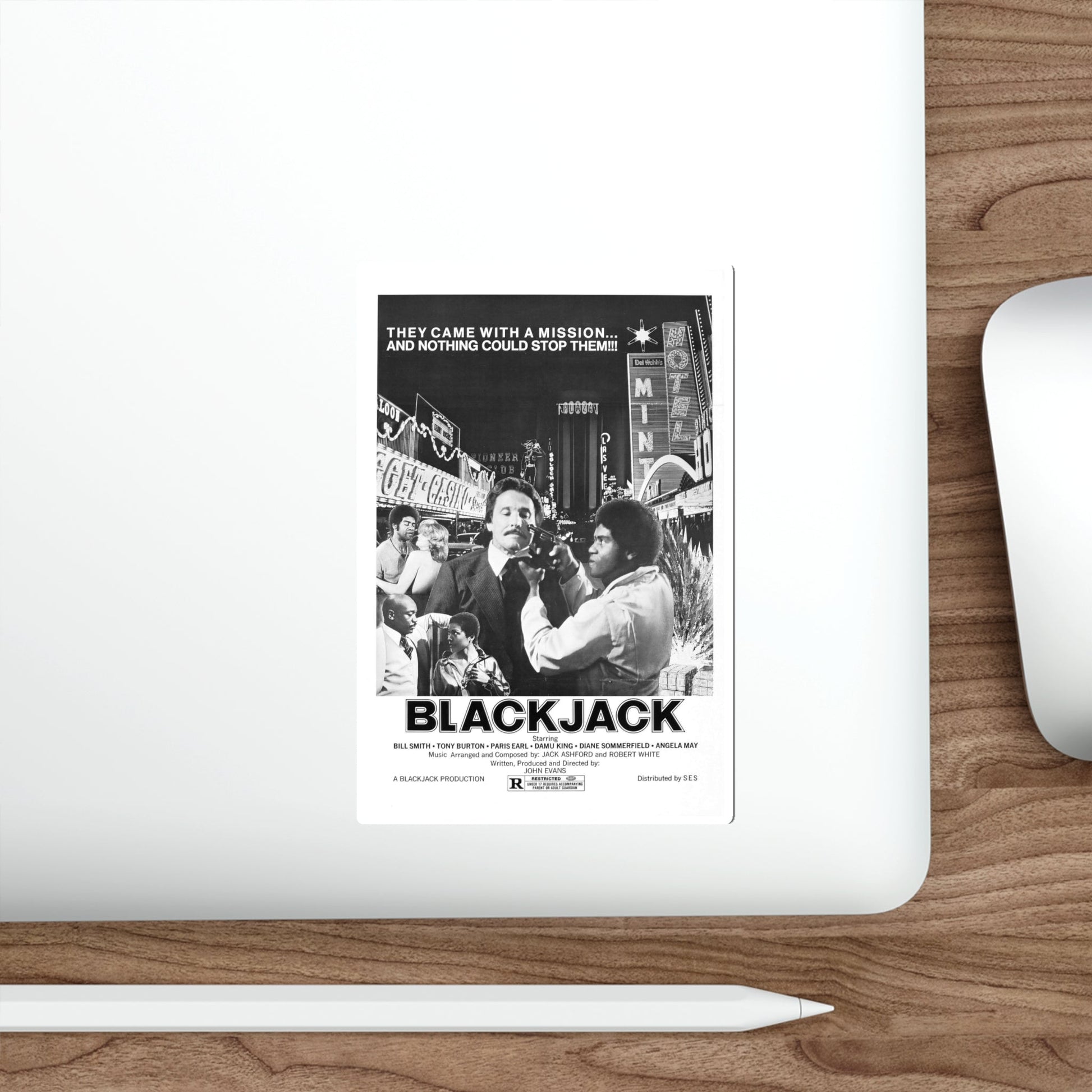 BLACKJACK (2) 1978 Movie Poster STICKER Vinyl Die-Cut Decal-The Sticker Space