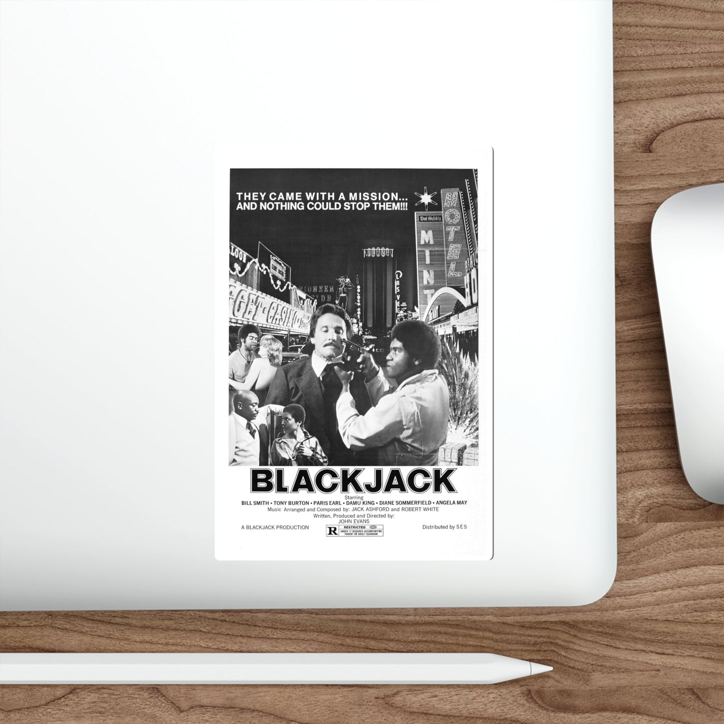 BLACKJACK (2) 1978 Movie Poster STICKER Vinyl Die-Cut Decal-The Sticker Space