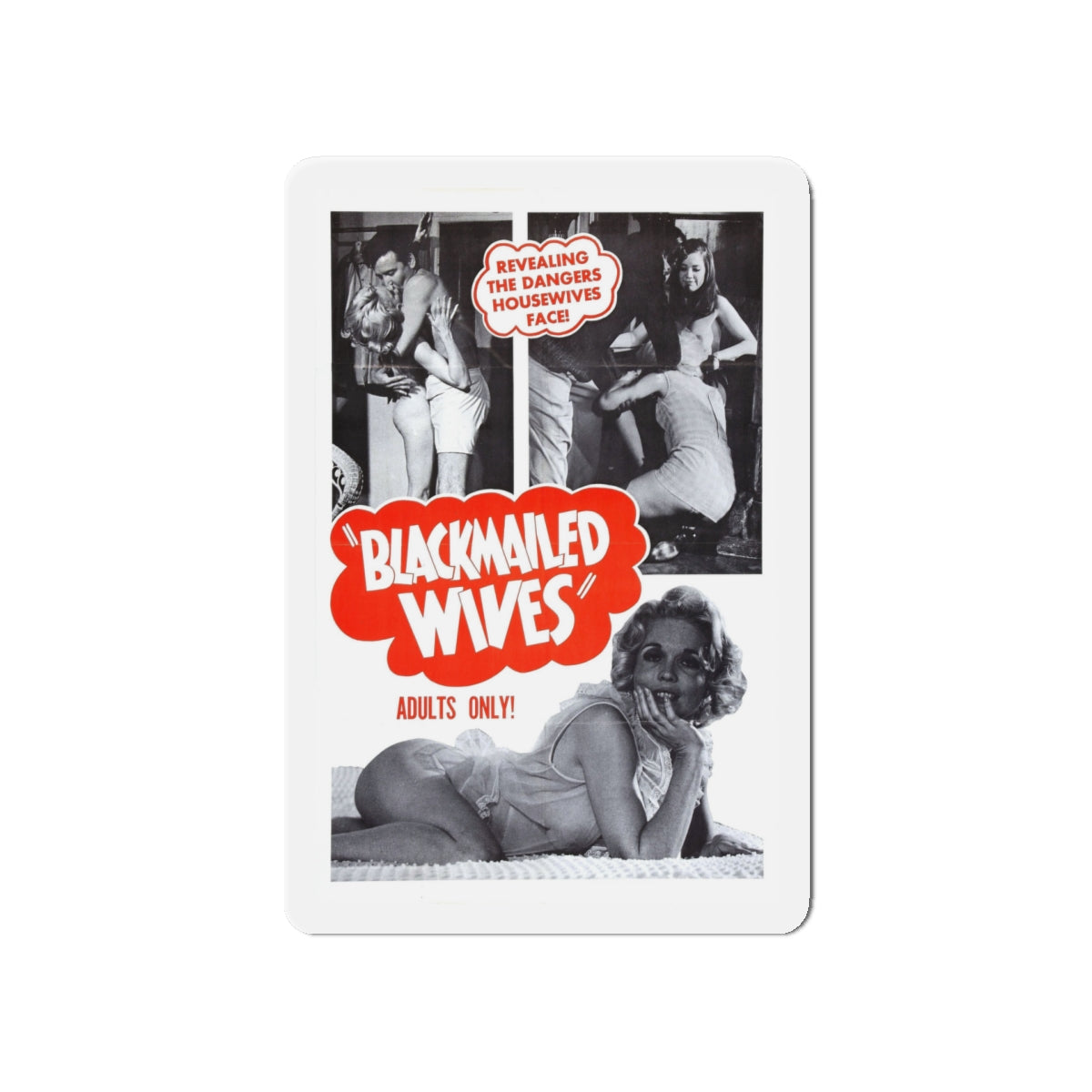 BLACKMAILED WIVES 1968 Movie Poster - Die-Cut Magnet-5" x 5"-The Sticker Space