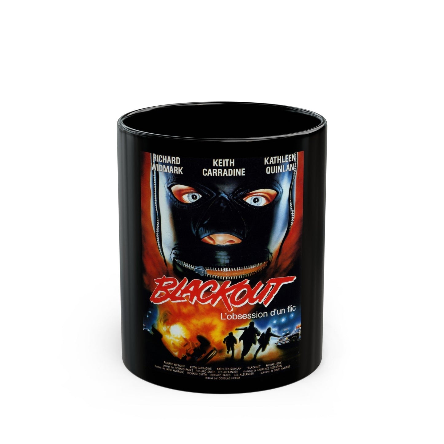 BLACKOUT 1985 Movie Poster - Black Coffee Mug-11oz-The Sticker Space