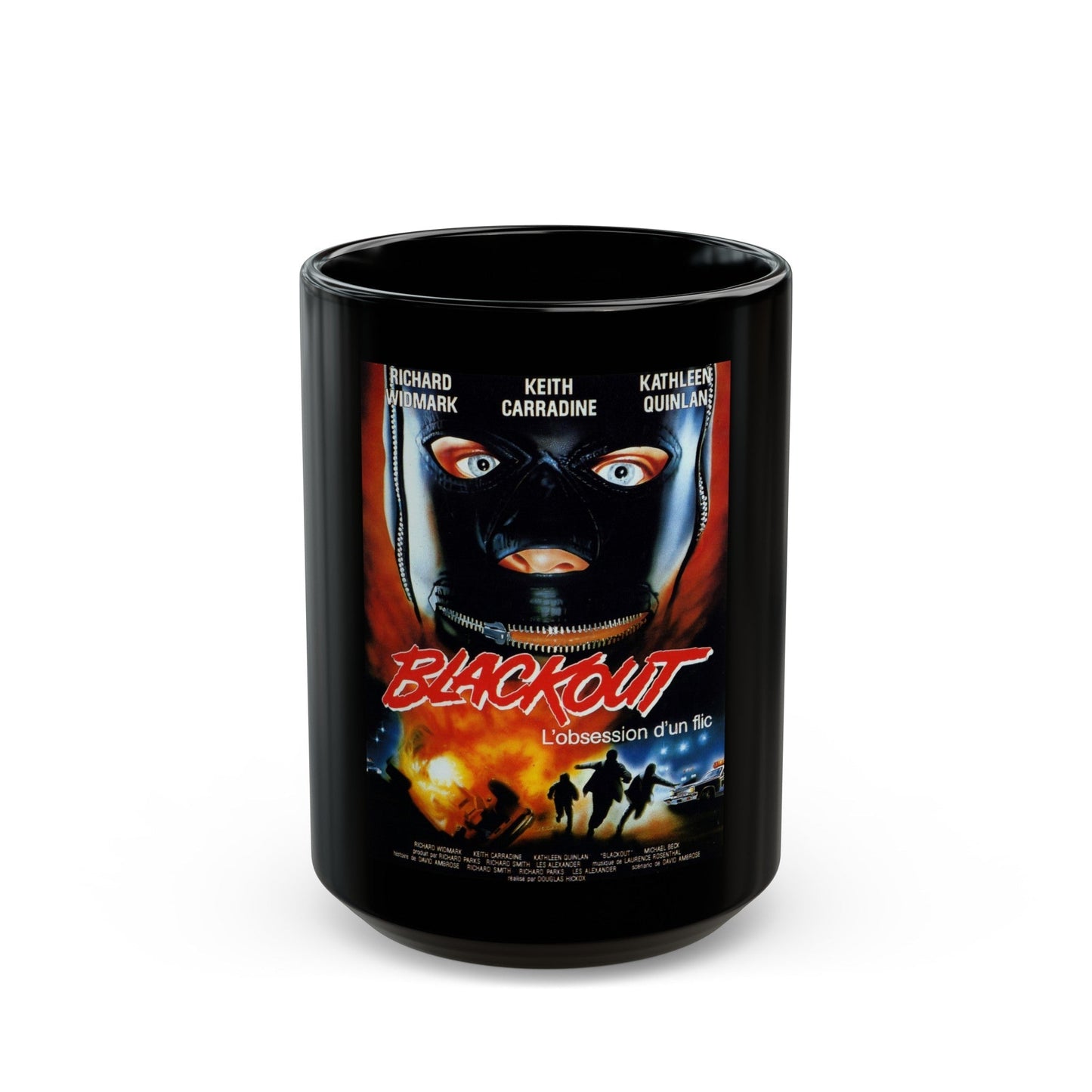 BLACKOUT 1985 Movie Poster - Black Coffee Mug-15oz-The Sticker Space