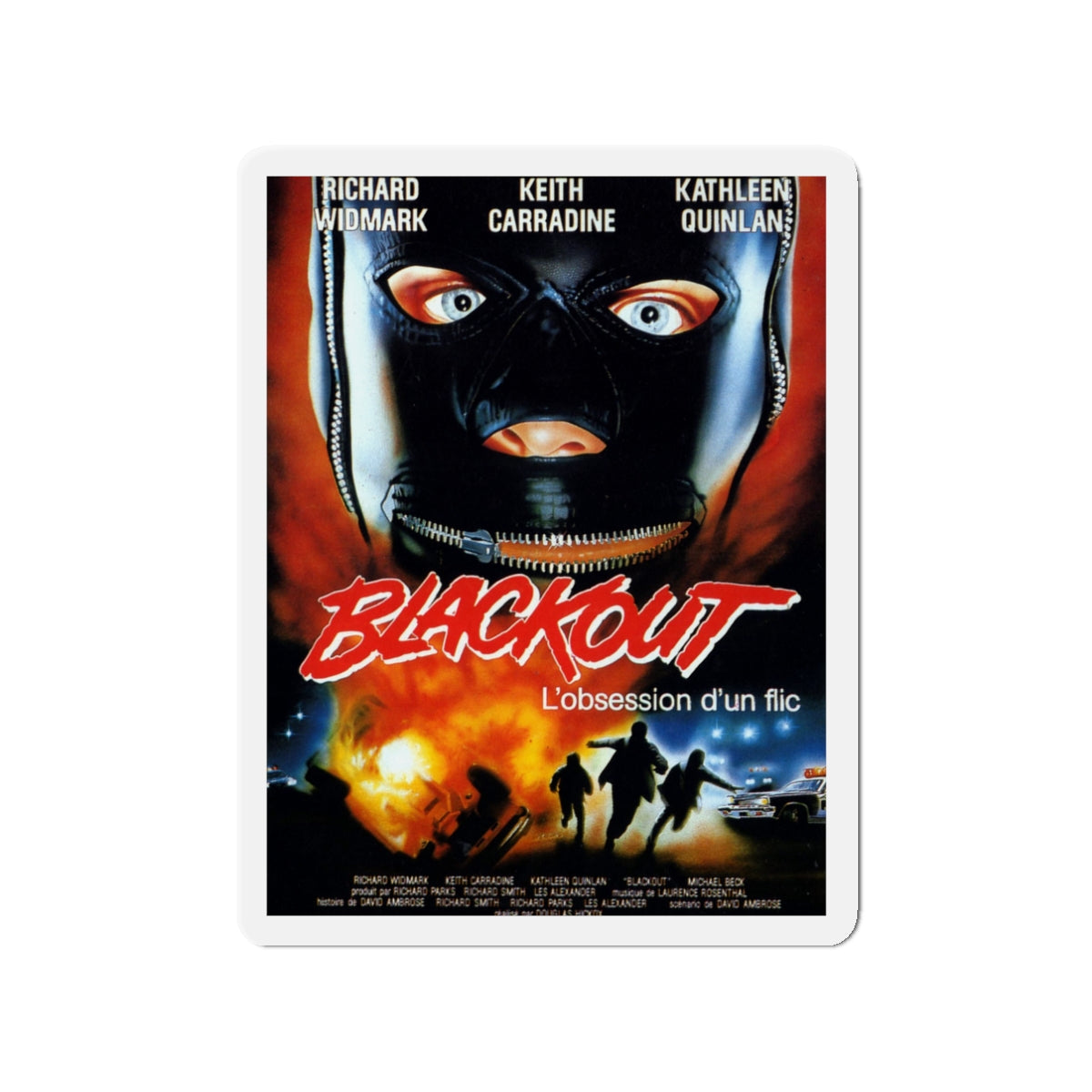 BLACKOUT 1985 Movie Poster - Die-Cut Magnet-3" x 3"-The Sticker Space