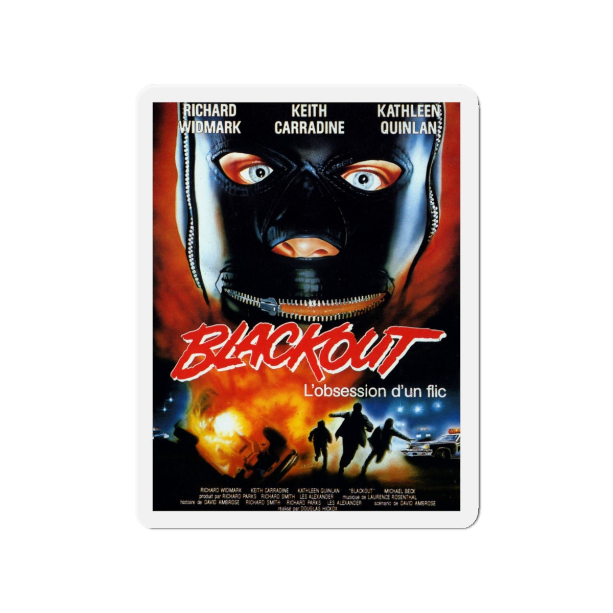 BLACKOUT 1985 Movie Poster - Die-Cut Magnet-4" x 4"-The Sticker Space