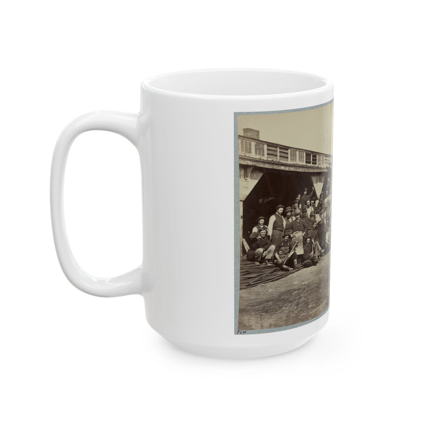 Blacksmith's Shop, Quartermaster's Department, Washington, D.C., April, 1865 (U.S. Civil War) White Coffee Mug