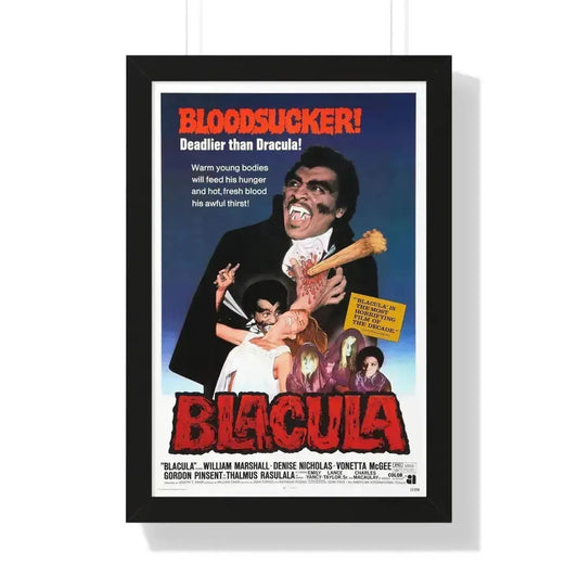 BLACULA 1972 - Framed Movie Poster 16″ x 24″ Black - The Sticker Space