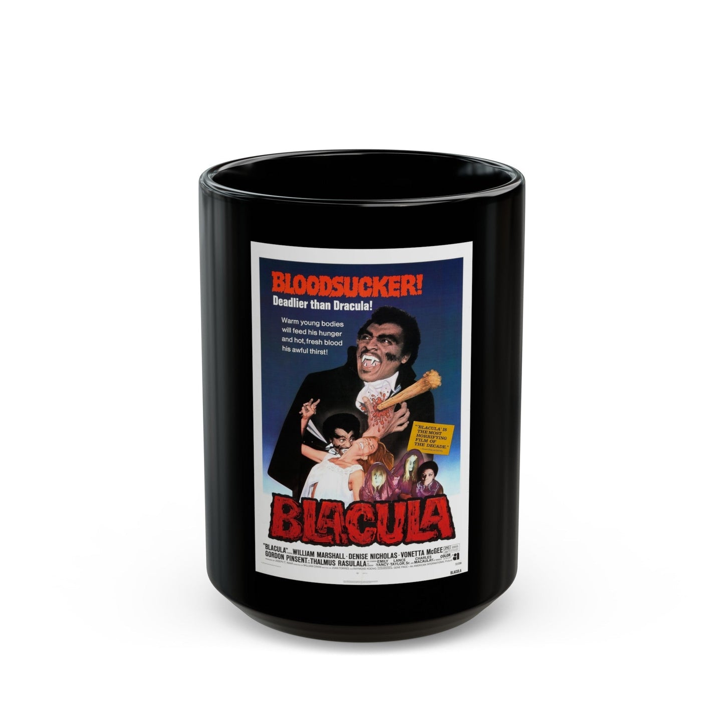 BLACULA 1972 Movie Poster - Black Coffee Mug-15oz-The Sticker Space