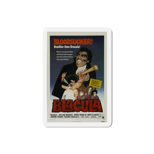 Blacula 1972 Movie Poster Refrigerator Magnet 2 Inch - The Sticker Space