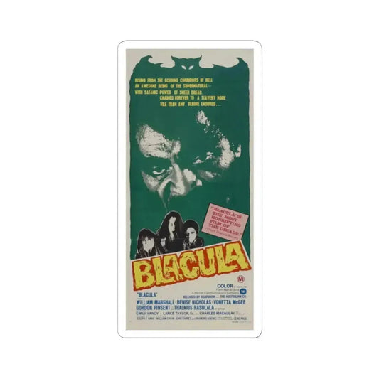BLACULA (2) 1972 Movie Poster - STICKER Vinyl Kiss-Cut Decal 2 Inch White - The Sticker Space