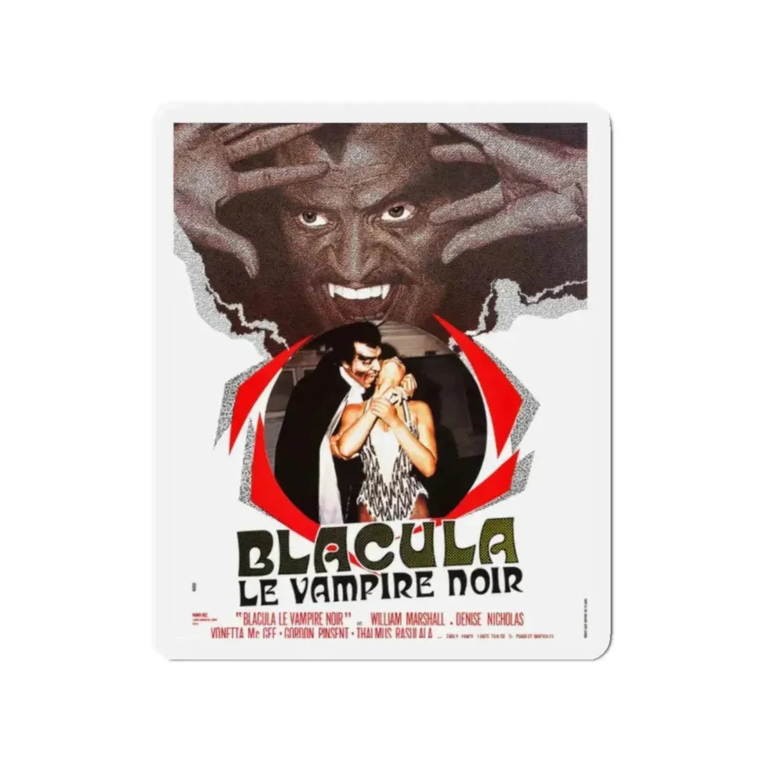 BLACULA (FRENCH) 1972 Movie Poster - Refrigerator Magnet - The Sticker Space