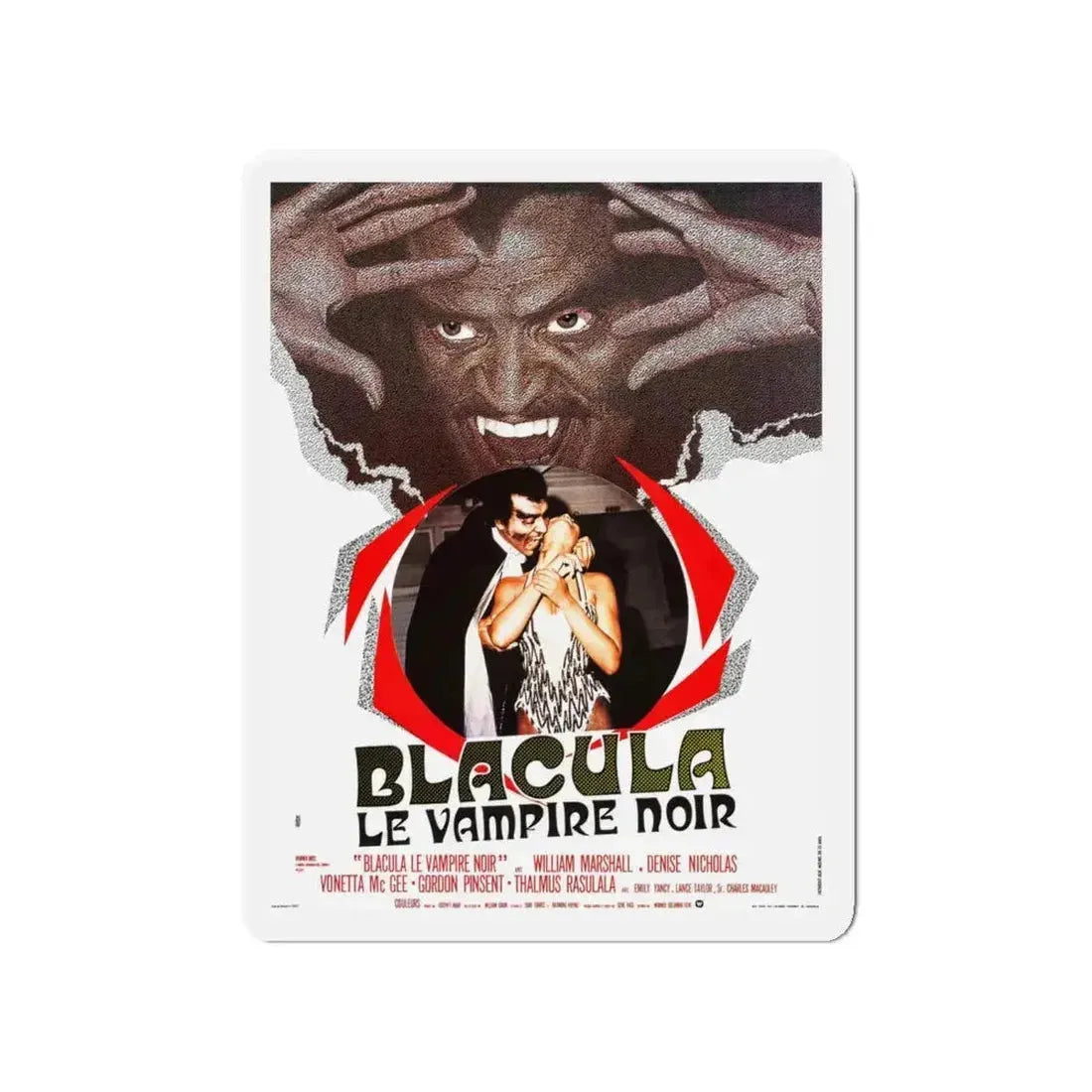BLACULA (FRENCH) 1972 Movie Poster - Refrigerator Magnet - The Sticker Space