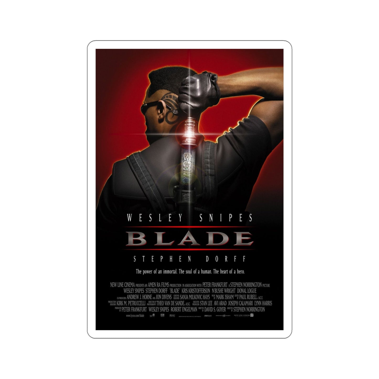 Blade 1998 Movie Poster STICKER Vinyl Die-Cut Decal-6 Inch-The Sticker Space