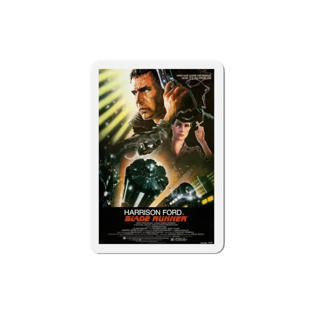 Blade Runner 1982 Movie Poster Refrigerator Magnet 3 Inch - The Sticker Space