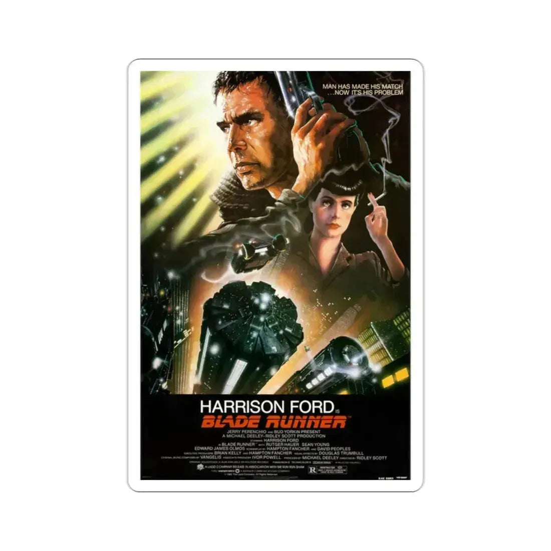 Blade Runner 1982 Movie Poster STICKER Vinyl Die-Cut Decal 2 Inch - The Sticker Space