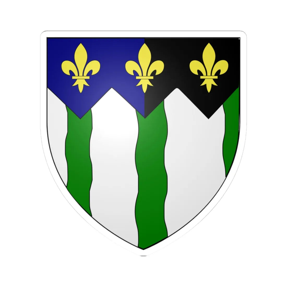 BLAENAU GWENT Shield (United Kingdom) (Coat of Arms) STICKER Vinyl Kiss-Cut Decal 3 Inch White - The Sticker Space