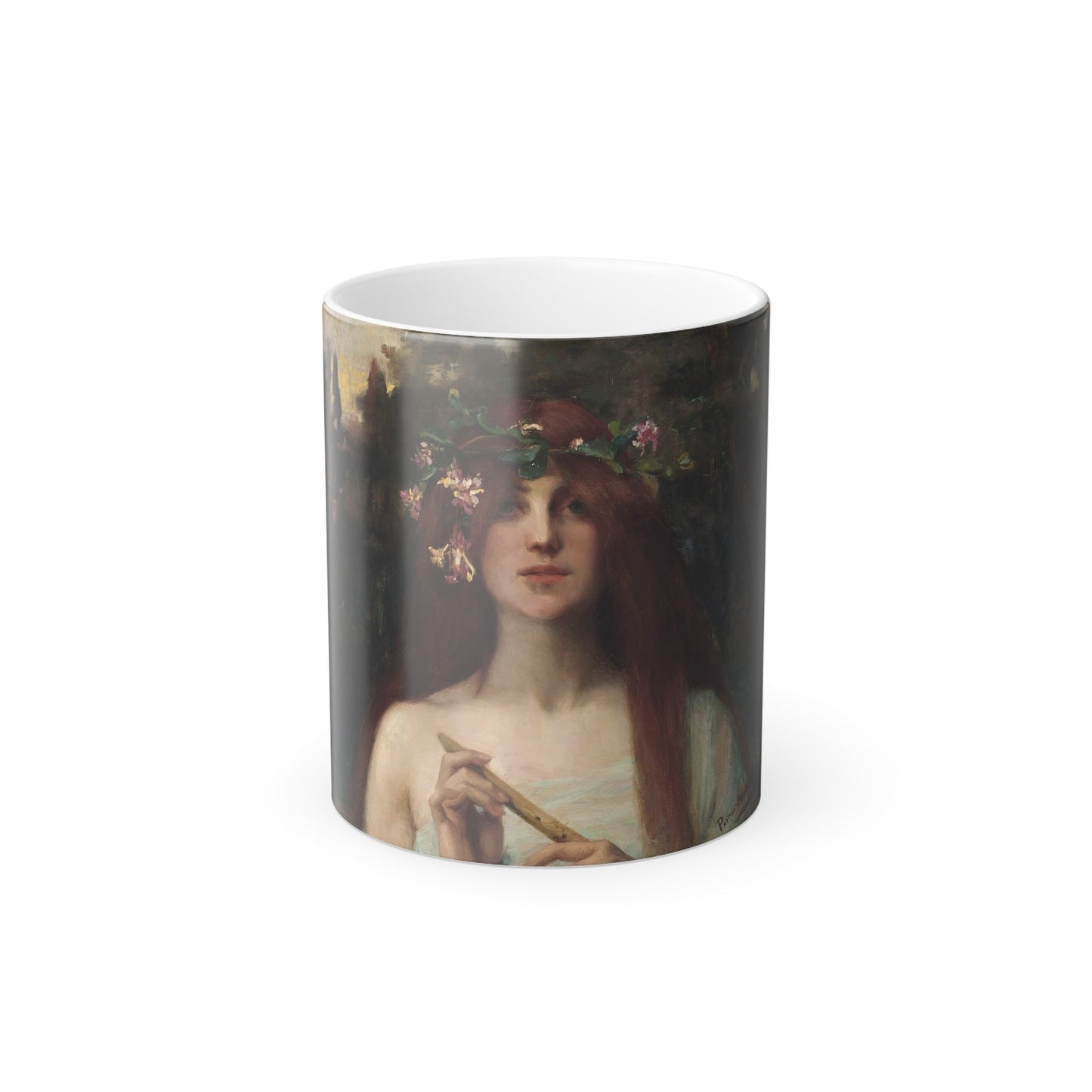 Blanche Paymal-Amouroux (19th Century) A nymph - Oil on Canvas - Color Changing Mug 11oz-11oz-The Sticker Space